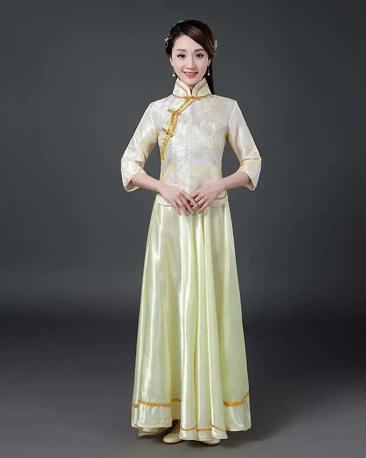 

Retro Embroidery Hanfu Spring Elegant Oriental 2 Pieces Tang Suit Traditional Chinese Clothing for Women Groom Wedding Suit Set