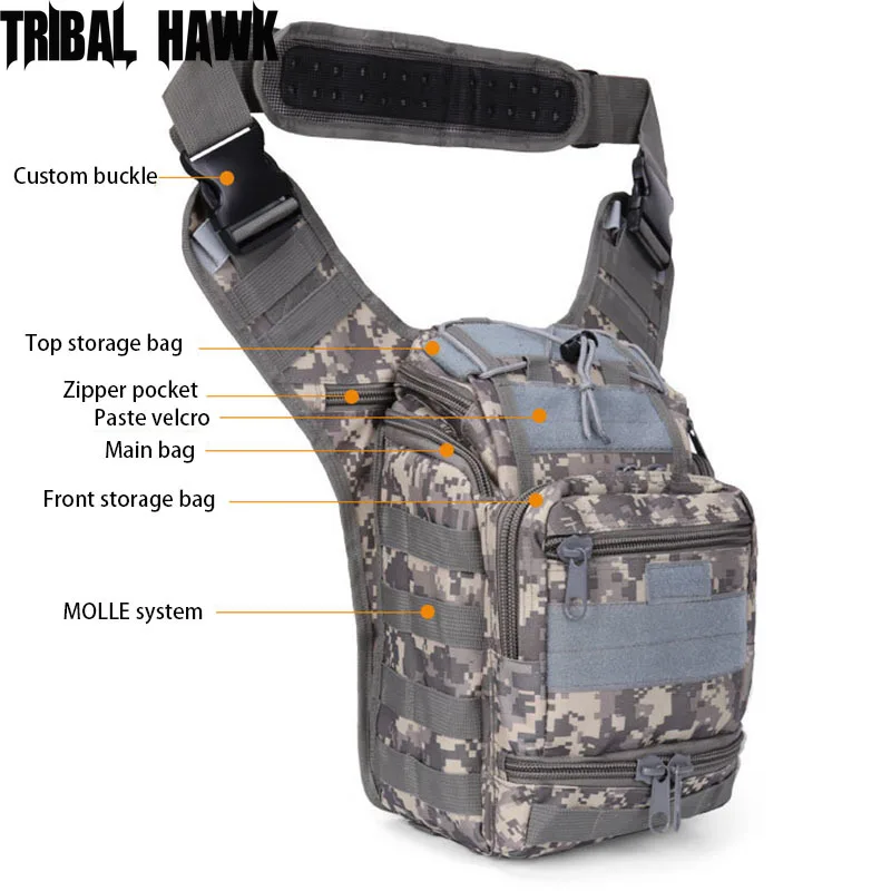 Многофункциональный нагрудный рюкзак на плечо тактическая водонепроницаемая