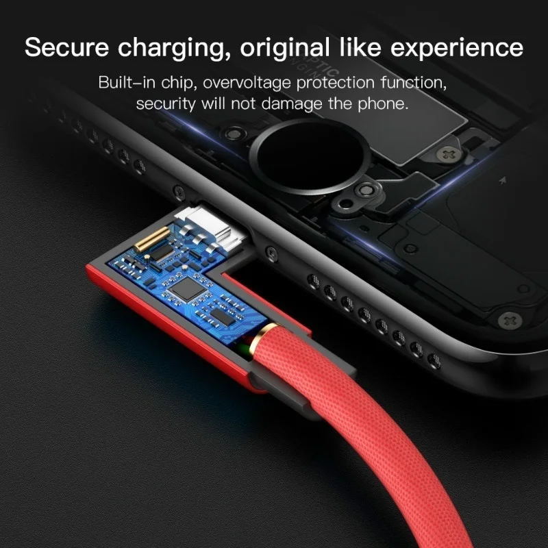 1M/2M/3M Degree Nylon USB Cable for IPhone Fast Charging Samsung S8 Charger L Type C Data Huawei | Мобильные телефоны и