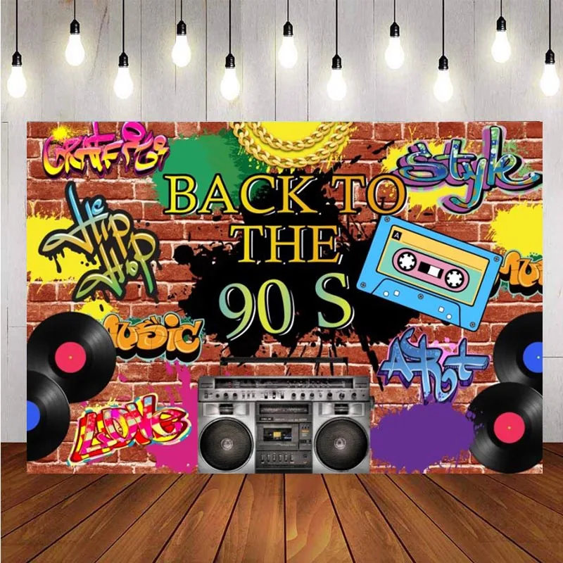 Back To The 90s фон в стиле хип хоп музыка рок панк танец диско Ретро взрослых День