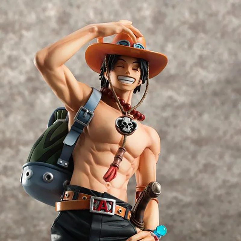 

23cm Anime One Piece Figures Backpack Portgas D Ace 10th Anniversary Special Edition PVC Action Figure Collection Model Toys