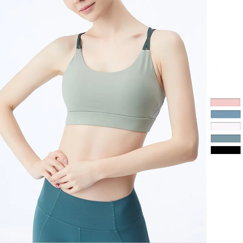 

Yoga Clothes Women's Beauty Back Straps Breathable Sports Underwear Women's Quick-Drying Shockproof Yoga Running Vest Fitness