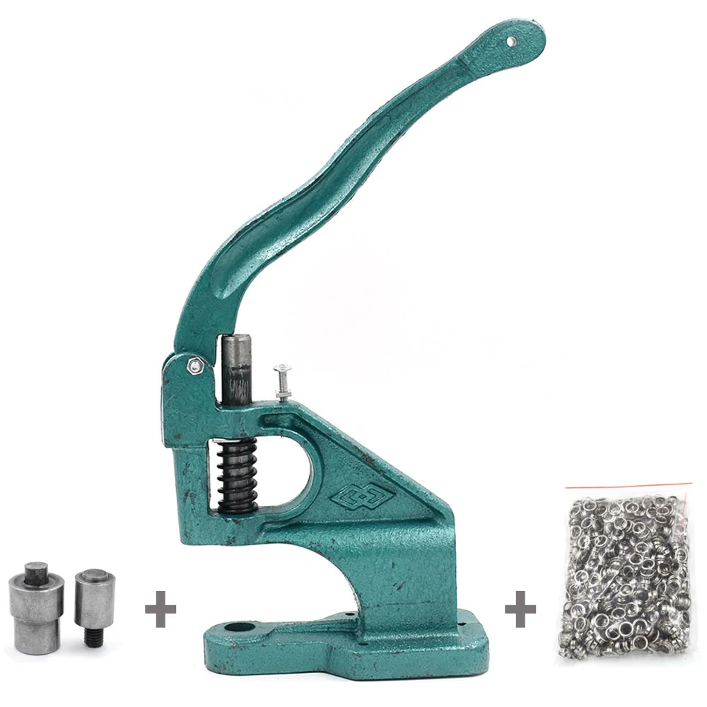 

（Machine + Molds+100 sets Eyelets）Eyelets Machine Metal Buttons Tools Snaps Sewing Repair Instrument Rivets installation Machine