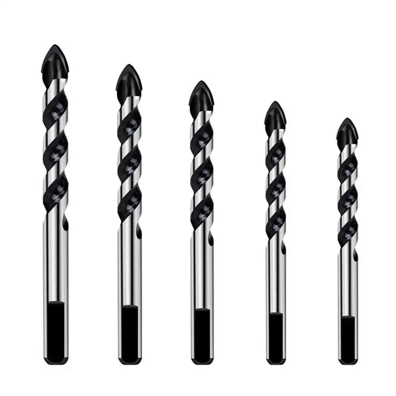 

5 Pieces Multi-Material Tungsten Carbide Drill Bit Set for Porcelain Ceramic Tile,Concrete,Brick,Glass,Plastic Masonry and Wood(