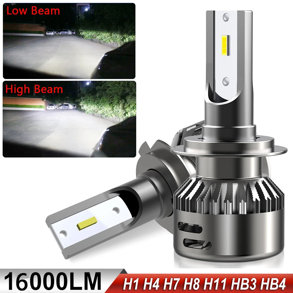 2 шт. Автомобильные светодиодные фары H11 H7 H1 H8 9012 9005 9006 HB3 HB4 для VW Golf 4 5 7 6 Touareg Touran Tiguan