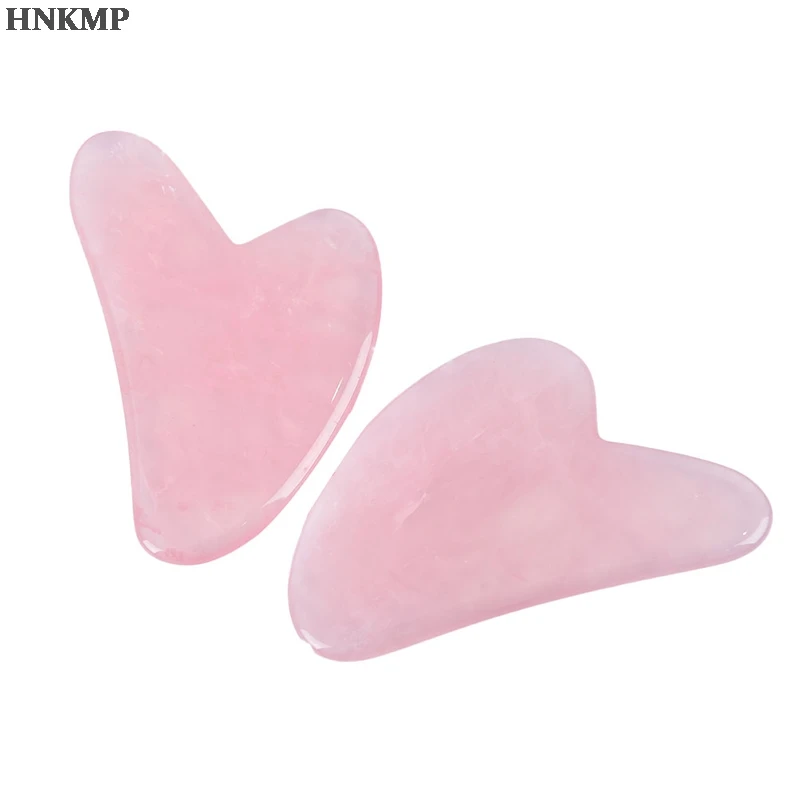 Розовый кварц нефрит доска гуаша Натуральный камень скребок китайский инструмент шеи иглоукалывания тела