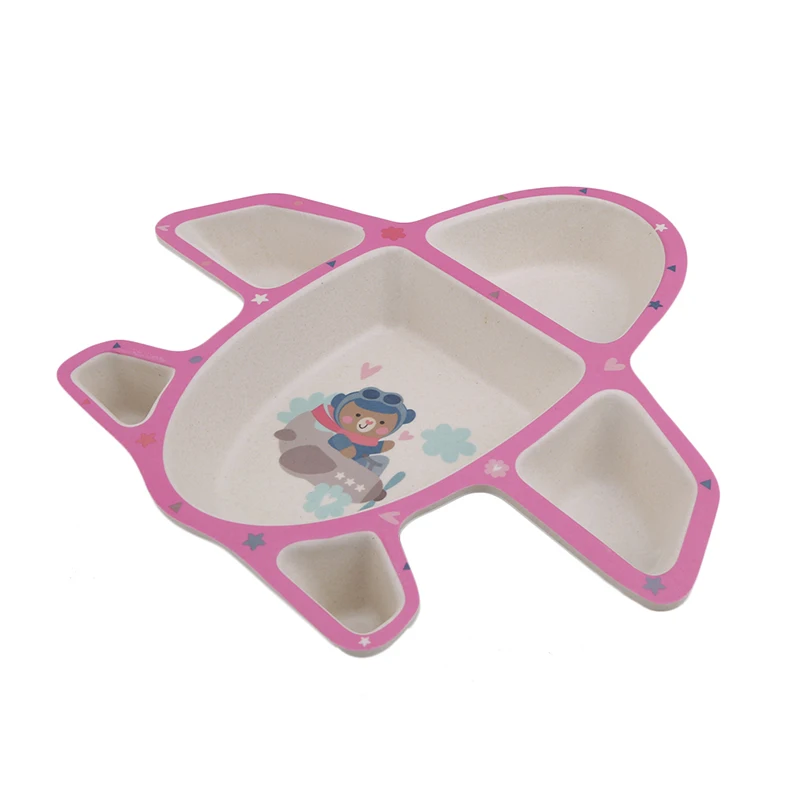 Креативная Керамическая Детская Посуда в форме самолета, обеденные тарелки для детского питания, поддон + вилка + ложка, детская посуда, 1 ком... от AliExpress WW