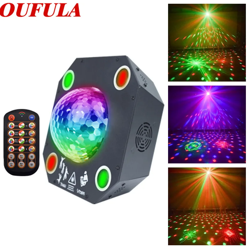 WPD Laser Lamp Magic Ball Projection Colorful 7 Colors Stage New 120 Patterns Bar KTV Flash Disco Remote Control | Лампы и освещение