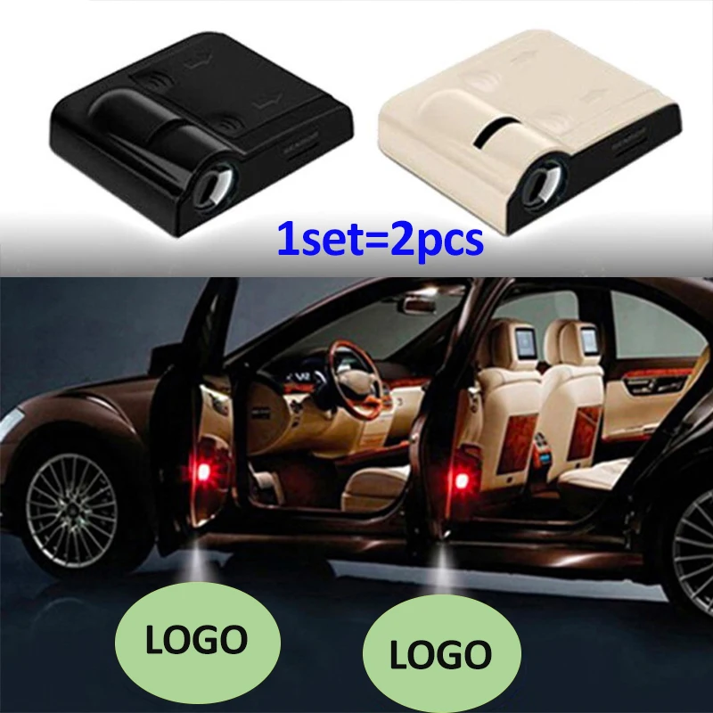 

2Pcs Car Decoration Projector Logo Ghost Shadow Light Wireless Led Car Door Welcome Laser for honda Toyota Mazda Jeep Suzuki