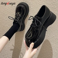 platform shoes thick soled trend british style simple casual womens shoes platform women chunky sneakers stretch boots women