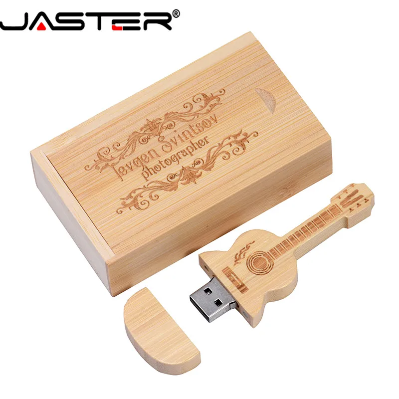 Деревянный флеш накопитель JASTER в форме гитары 4 ГБ 16 32 64 ГБ|USB флэш-накопители| |