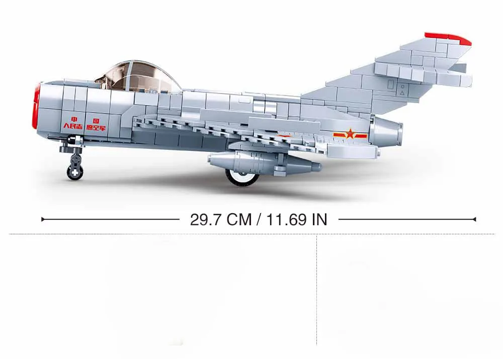 

SLUBAN 0983 MiG-15 Bis Fighter Assembling Educational Building Block Toys For Children Military aircraft Christmas birthday Gift
