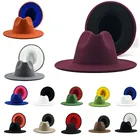 Весенние широкие фетровые шляпки с полями для мужчин и женщин осень-зима Дамская винтажная различных мероприятий Панама фетр джаз шляпы оптом