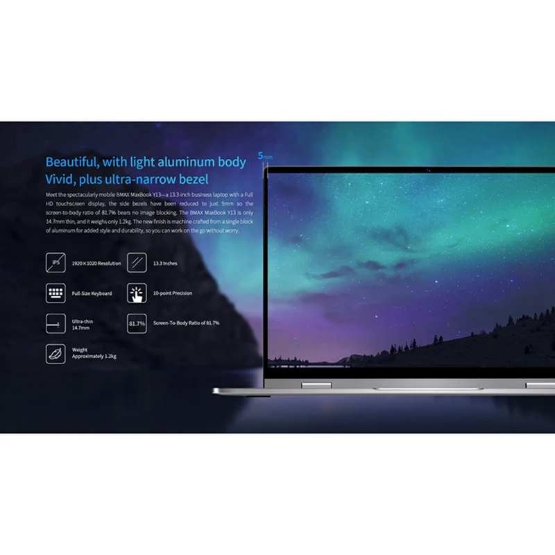 BMAX Y13 360 градусная Ноутбук 13 3 дюймов 1080P IPS Пресс Sn Тетрадь штепсельная вилка