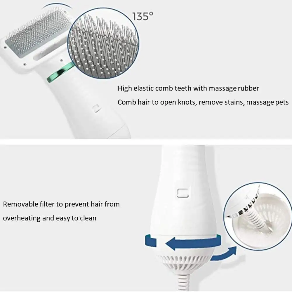 Низкая температура и шум фен для домашних животных расческа собак кошек гребень