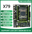 Материнская плата X79, LGA 2011, USB2.0, SATA3, поддержка памяти REG ECC и процессора Xeon E5 4DDR3, 4 шт. x 4 ГБ = 16 ГБ, материнская плата