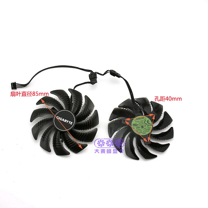 Кулер для видеокарты Gigabyte RTX2060 охлаждающий вентилятор GTX1650 GTX1660 GTX1660ti T129215SU
