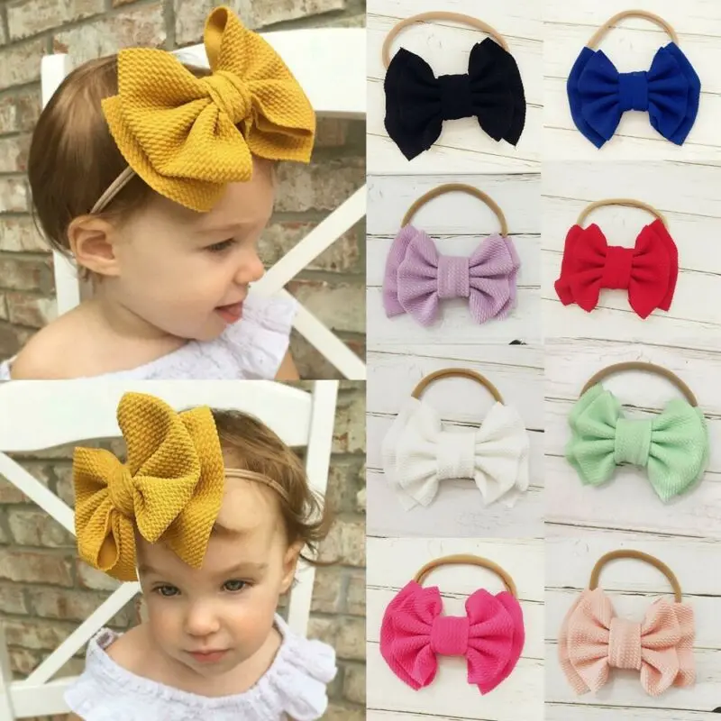 Хлопковая повязка на голову с бантом для маленьких девочек | Мать и ребенок