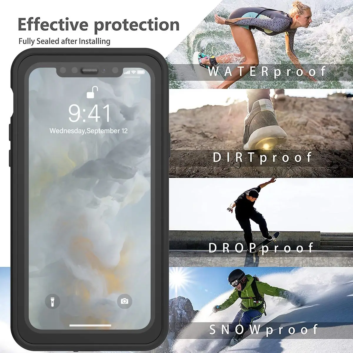 Чехол для iPhone 11 11 Pro Max IP68 водонепроницаемый ударопрочный на 360 градусов подводный чехол для iPhone 11 Pro прозрачный чехол