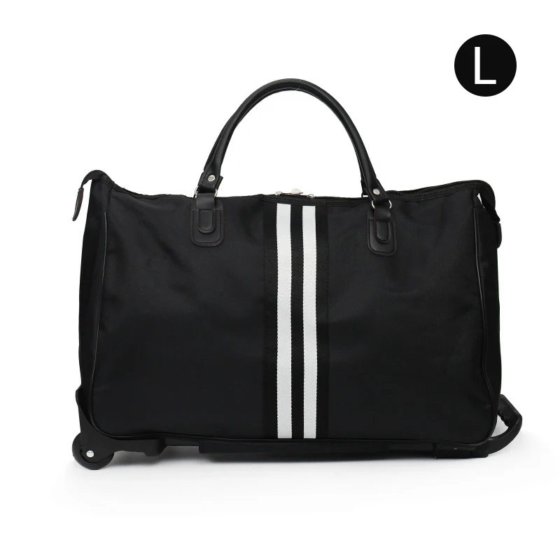 Style 2 L Полосатая сумка для переноски, водонепроницаемая нейлоновая сумка-тролли для путешествий, мужские дорожные сумки, складной чемодан с колесами XA225C - Цвет: Style 2 L