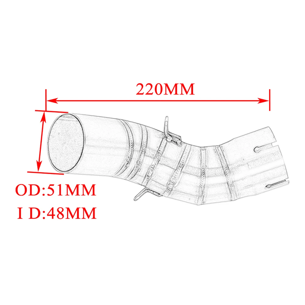Выхлопная труба мотоцикла модифицированное соединение глушитель 51 мм для