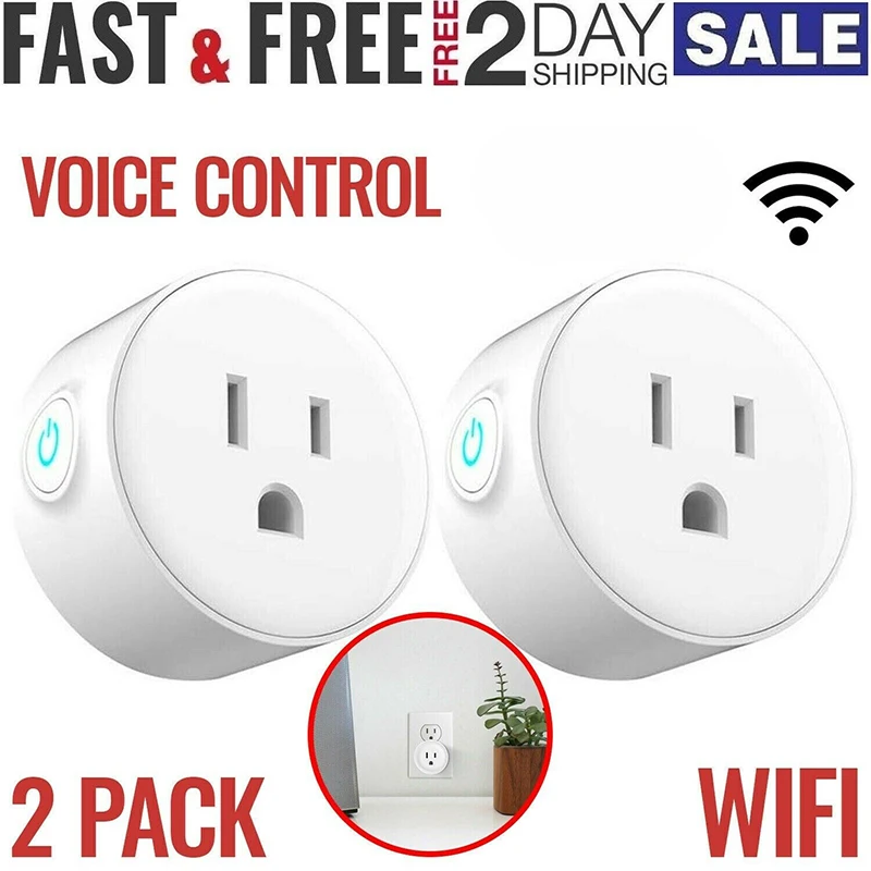 2 шт розетка Wi Fi экшн камера с США штекер открытый умная разъем Voice Управление