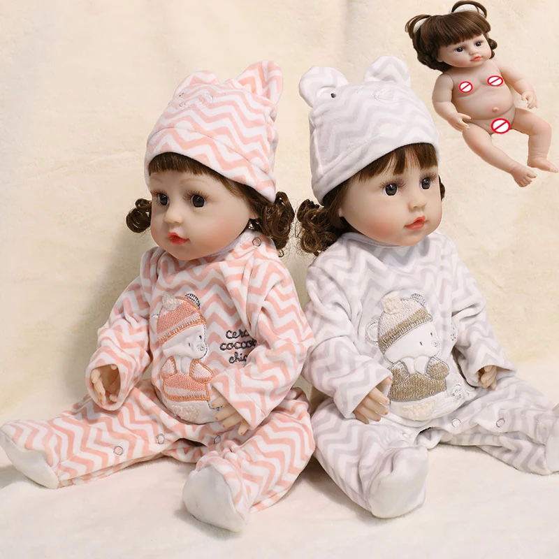 Кукла реборн Силиконовая Водонепроницаемая 45 см без функции|Куклы| |