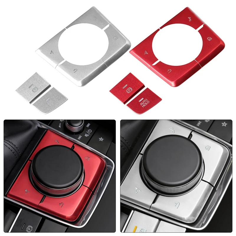 

for Mazda CX-30 CX30 2020 Modified Multimedia Electronic Handbrake Decoration Button Stickers Decorative Sequins