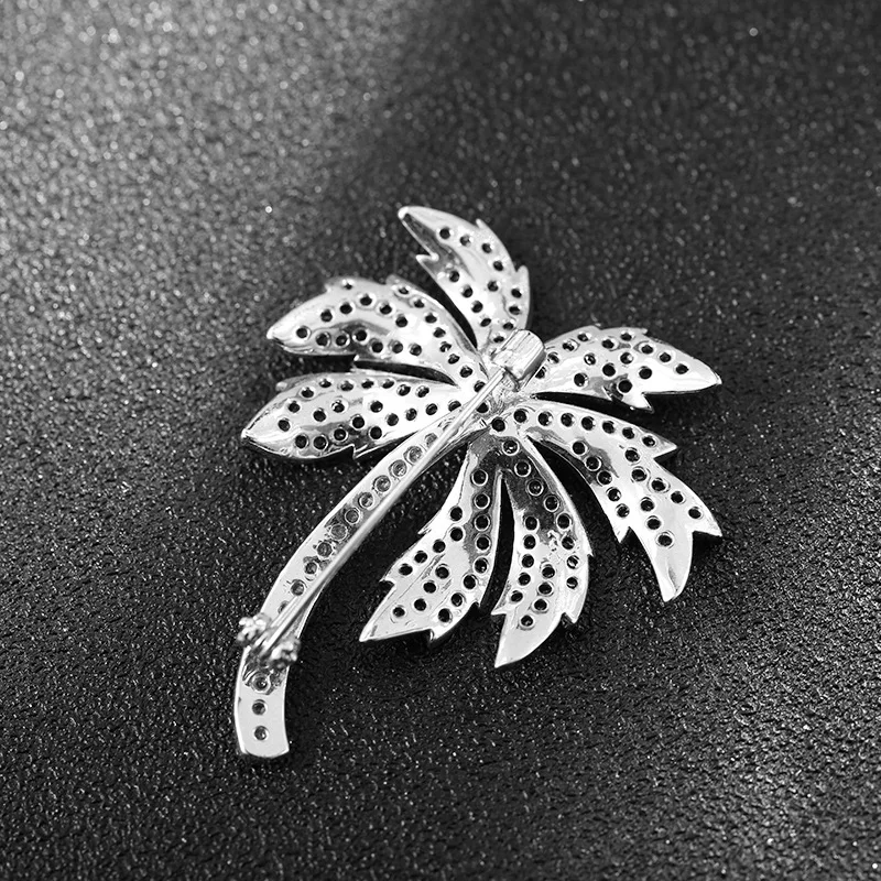 Дизайн в форме кокосового дерева инкрустированные бриллиантами значки на лацкан