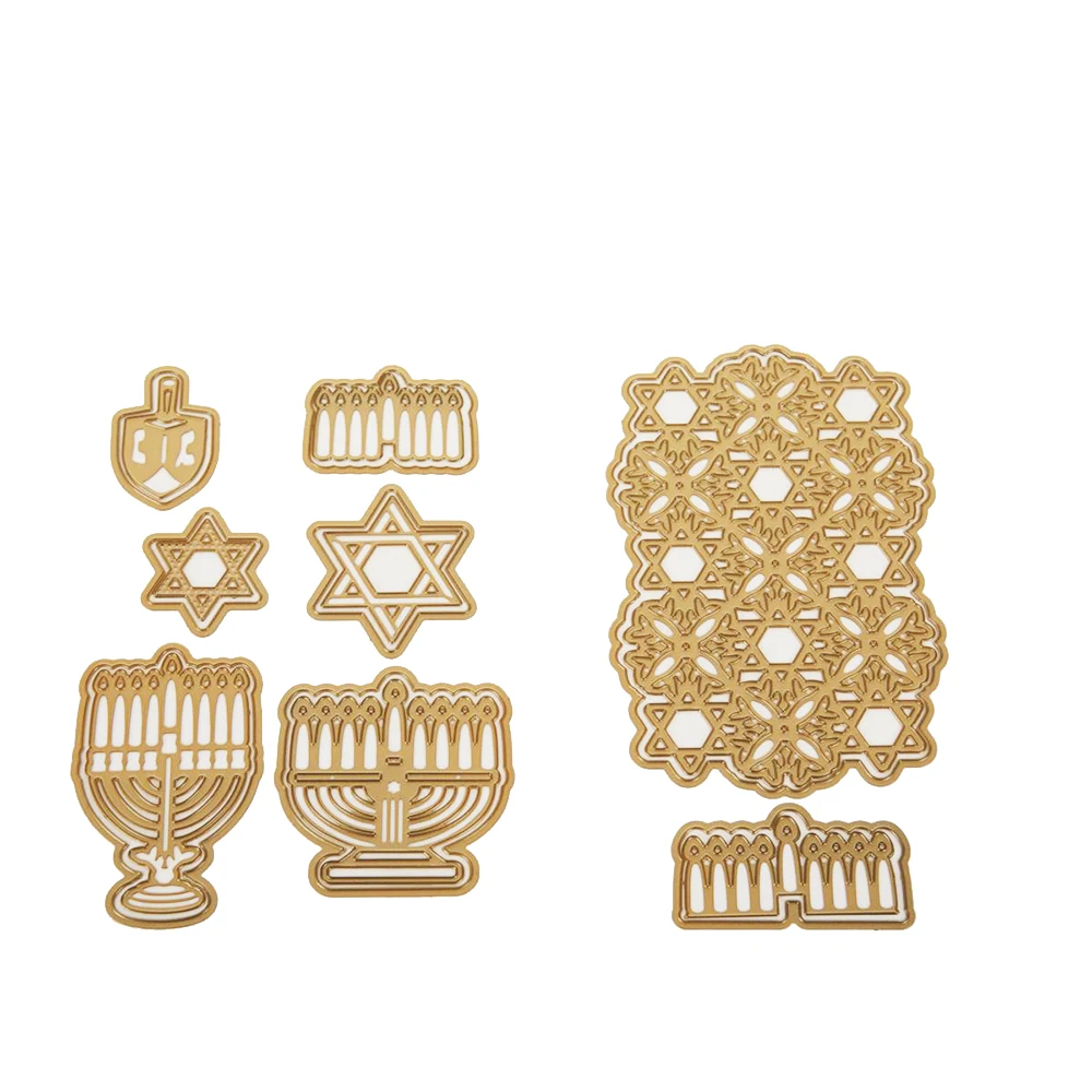 

2021 New Arrivals Hanukkah Trophy Set Metal Cutting Dies Cut Die Mold Decoration Scrapbook Paper Craft Knife Mould Blade Punch