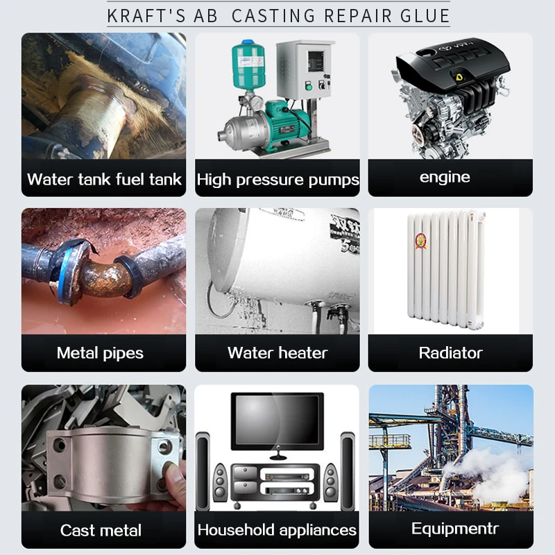 Kafuter A + B водонепроницаемый высокотемпературный суперклей металлическое железо