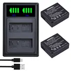 2 шт. DMW-BLG10 DMW-BLE9 DMW BLG10 BLE9 батарея + LED Type-C и USB зарядное устройство для Panasonic DMC-GF3 GF5 GF6 GX80 GX85 ZS60 ZS100