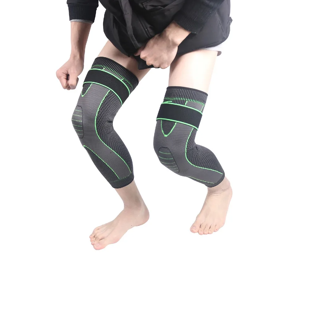 

Elasticity Long Knee Protector Brace Leg Sleeve Calf Knee Support Brace Protector Leg Warm Sports Kneepads