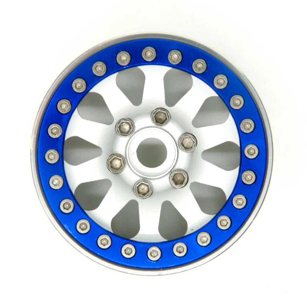 AXSPEED 4 шт./лот синего и серебряного сплава 1 9 дюймов бисером колеса для осевой SCX10 D90