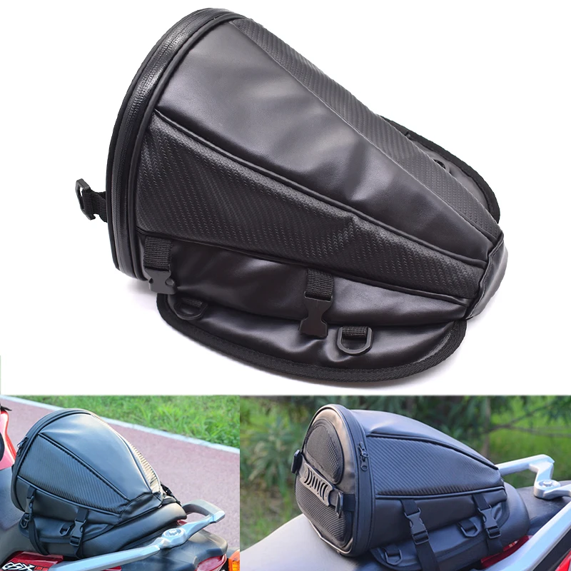 Новая сумка для мотоцикла из углеродного волокна рюкзак сиденья седла