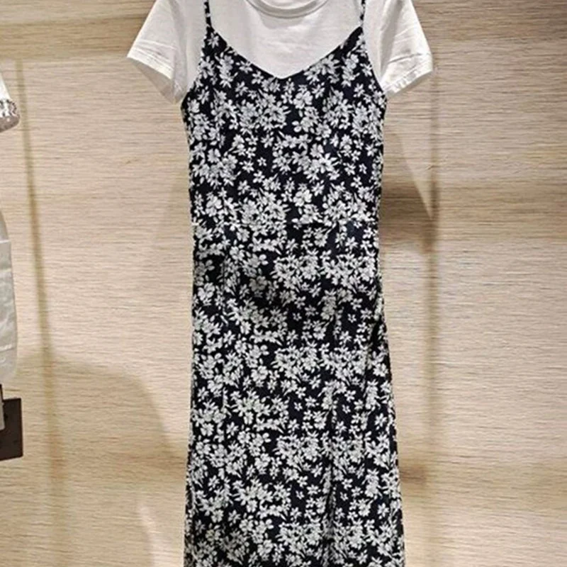 

Floral Dress Early Spring 2021 New Women's Dress French Sling Elegant Temperament Dress Women's Fashion