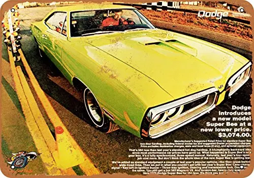

Metal Sign - 1970 Dodge Super Bee - Vintage Look Wall Decor for Cafe beer Bar Decoration Crafts