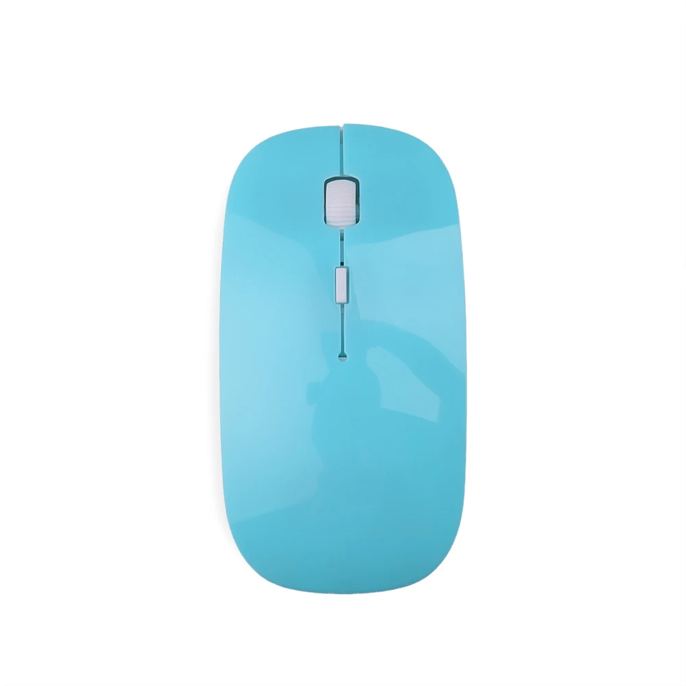Kebidumei, беспроводная оптическая игровая мышь, USB, 2,4 ГГц, приемник, мыши, ультра тонкий, для Mac, компьютера, ПК, ноутбука, рабочего стола - Цвет: Blue