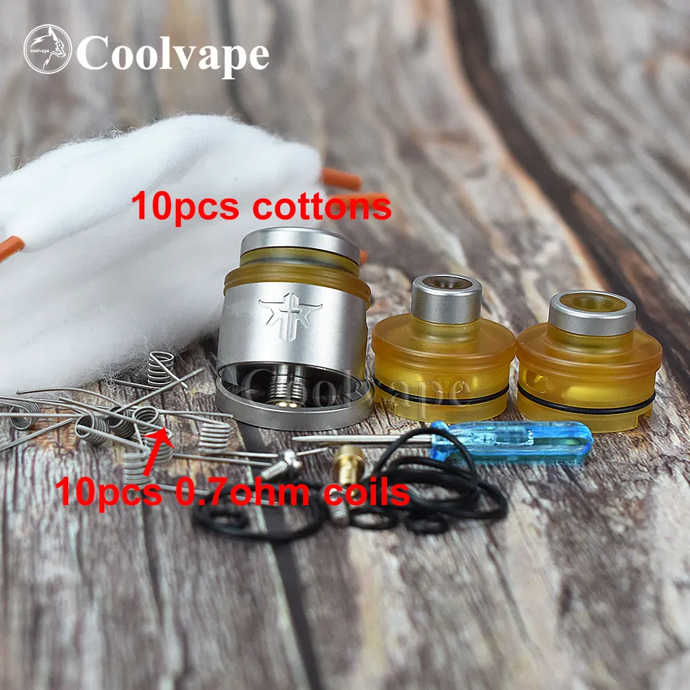 

WOLF COOLVAPE Requiem RDA 22mm Tank atomizer Single Coil Deck afc ring DL RDL MTL rda 316ss Vaporizer vape rda vs Profile RDA