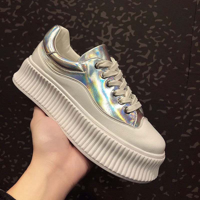 Летняя женская повседневная обувь на платформе необычная Корейская версия |