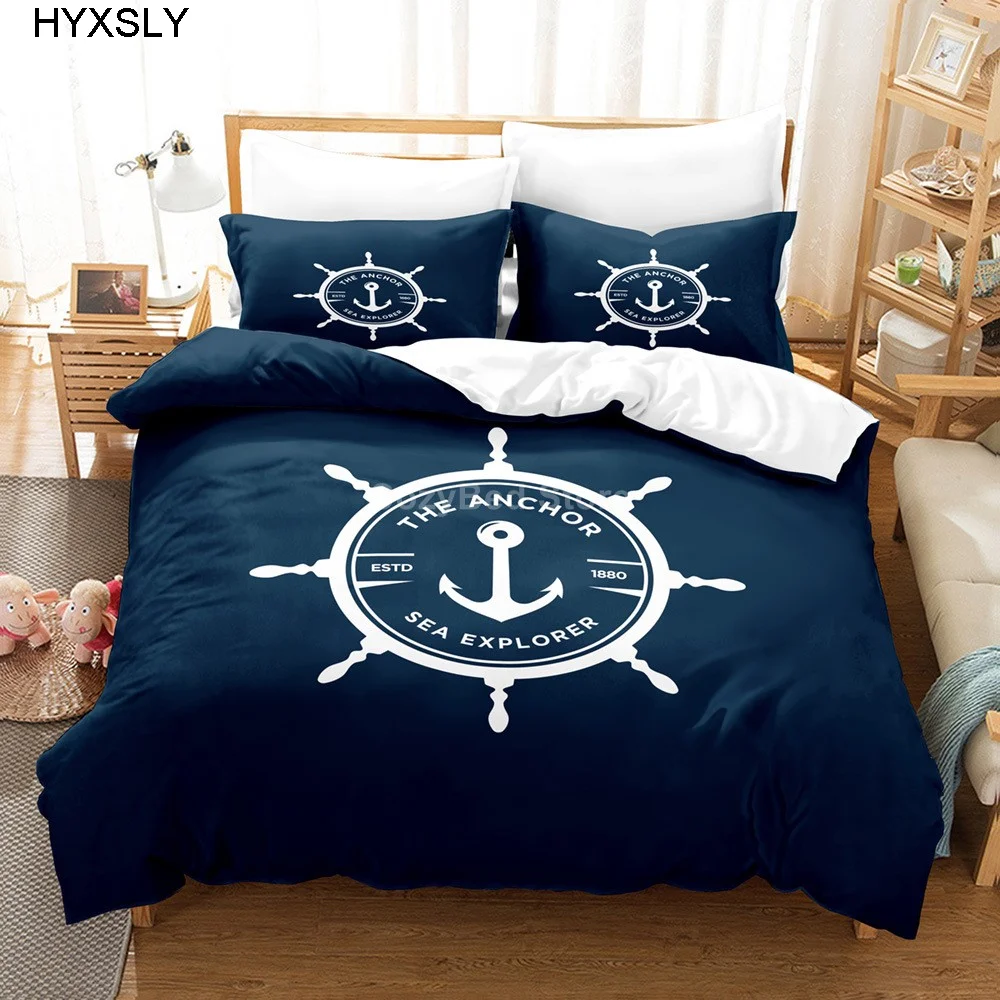 

Marine Anchor Bedding Set Ocean Sea 3d Duvet Cover Sets Comforter Bed Linen Twin Queen King Single Size Blue Ship Vessel Kids