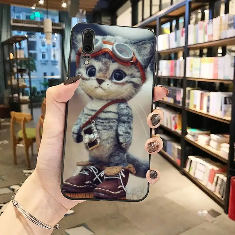 

Cute cat animal Cartoon pets Phone Case For Huawei honor Mate P 10 20 30 40 Pro 10i 9 10 20 8 x Lite