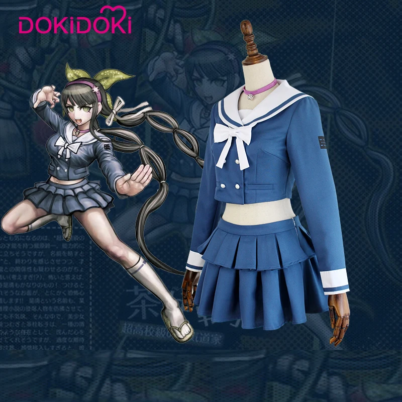 DokiDoki игра Danganronpa Косплей Костюм Tenko Chabashira Женский Хэллоуин синий V3: Killing Harmony |