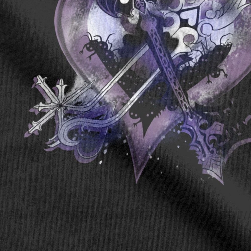 Kingdom Hearts T-Shirt Men Oathkeepeer And Oblivion Videogame Short Sleeve Novelty Tees Crewneck 100% Cotton Clothes 6XL T Shirt | Мужская