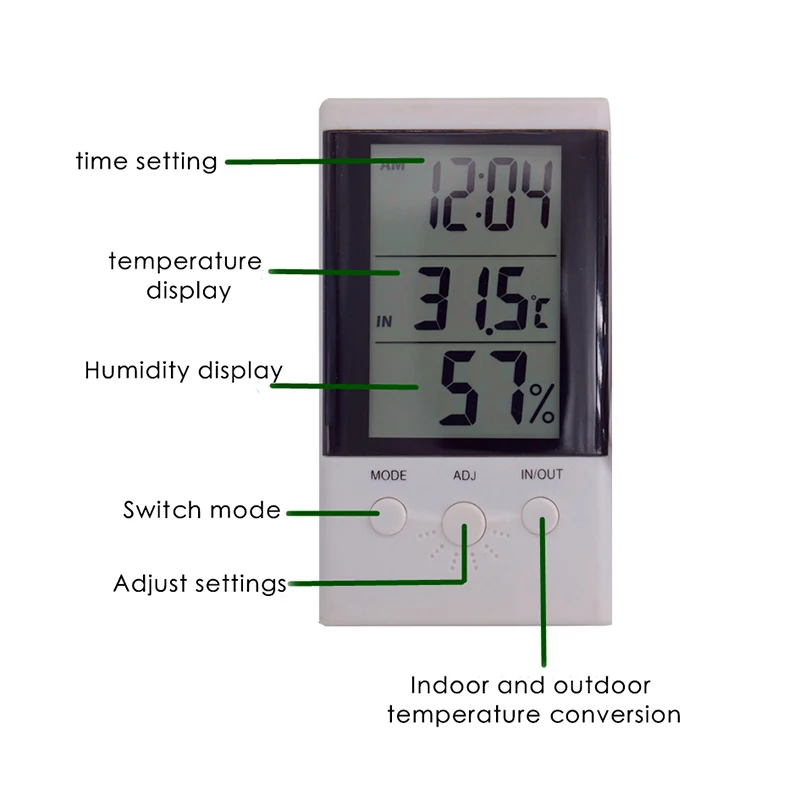 Измеритель температуры и влажности в помещении/на улице термометр гигрометр с