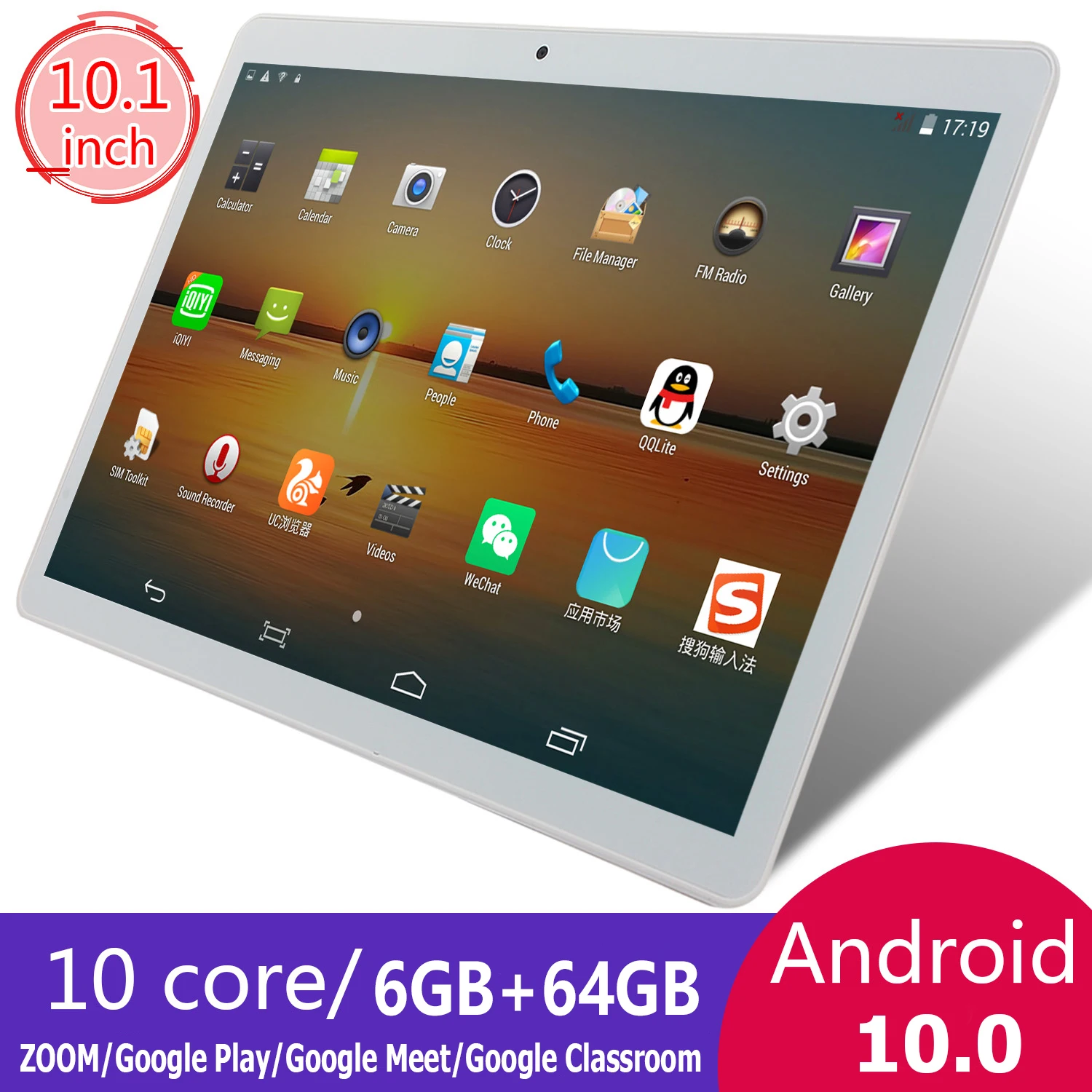 KIVBWY New 10 inch tablet Pc Octa Core 4G Phone Call Google Market GPS WiFi FM Bluetooth 10.1 Tablets 6G+64G Android 10.0 tab