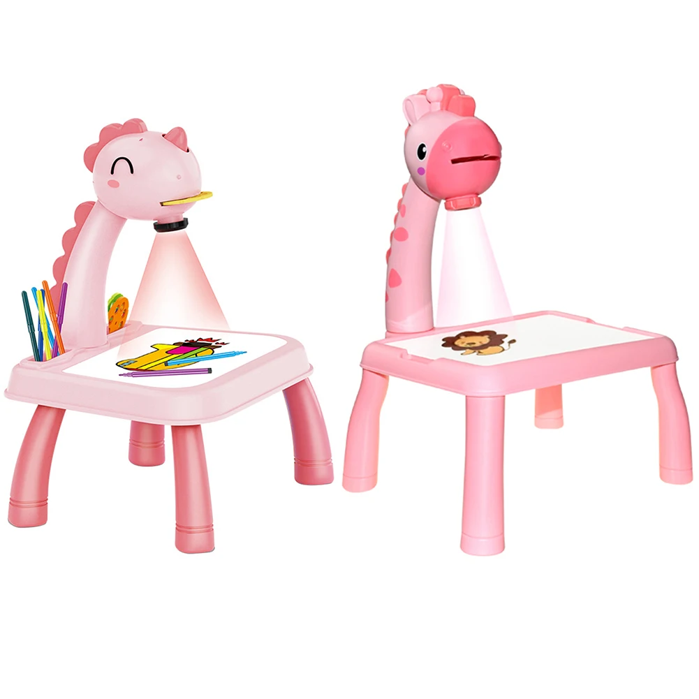

Children LED Projector Art Drawing Table Toys Kids Writing Painting Board Desk Musical Projection Educational Early Learning Toy