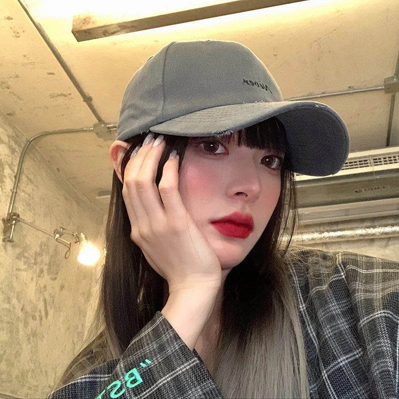 Женская остроконечная Ins бренд Корейская бейсболка модная летняя шляпа черные