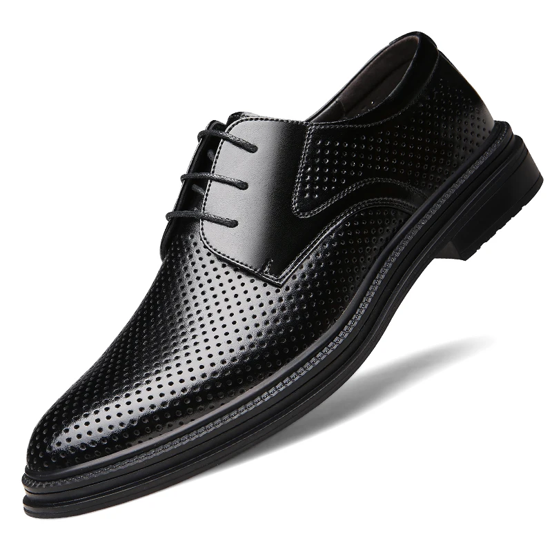 

Новая дышащая мужская обувь, деловая, официальная, корейская модная повседневная обувь, мужская британская обувь с острым носком 38-44, Мужска...