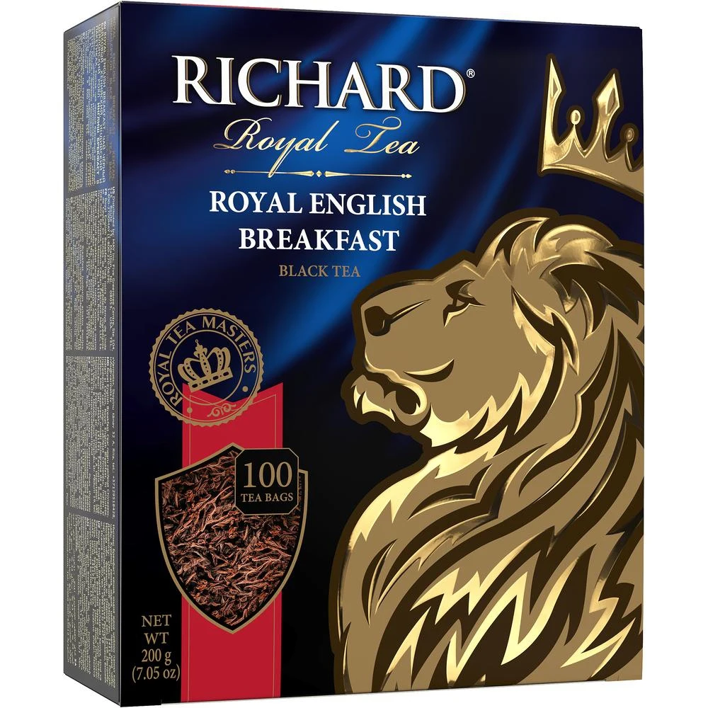 Чай Richard &quotRoyal English Вreakfast&quot черный 100 пакетиков |